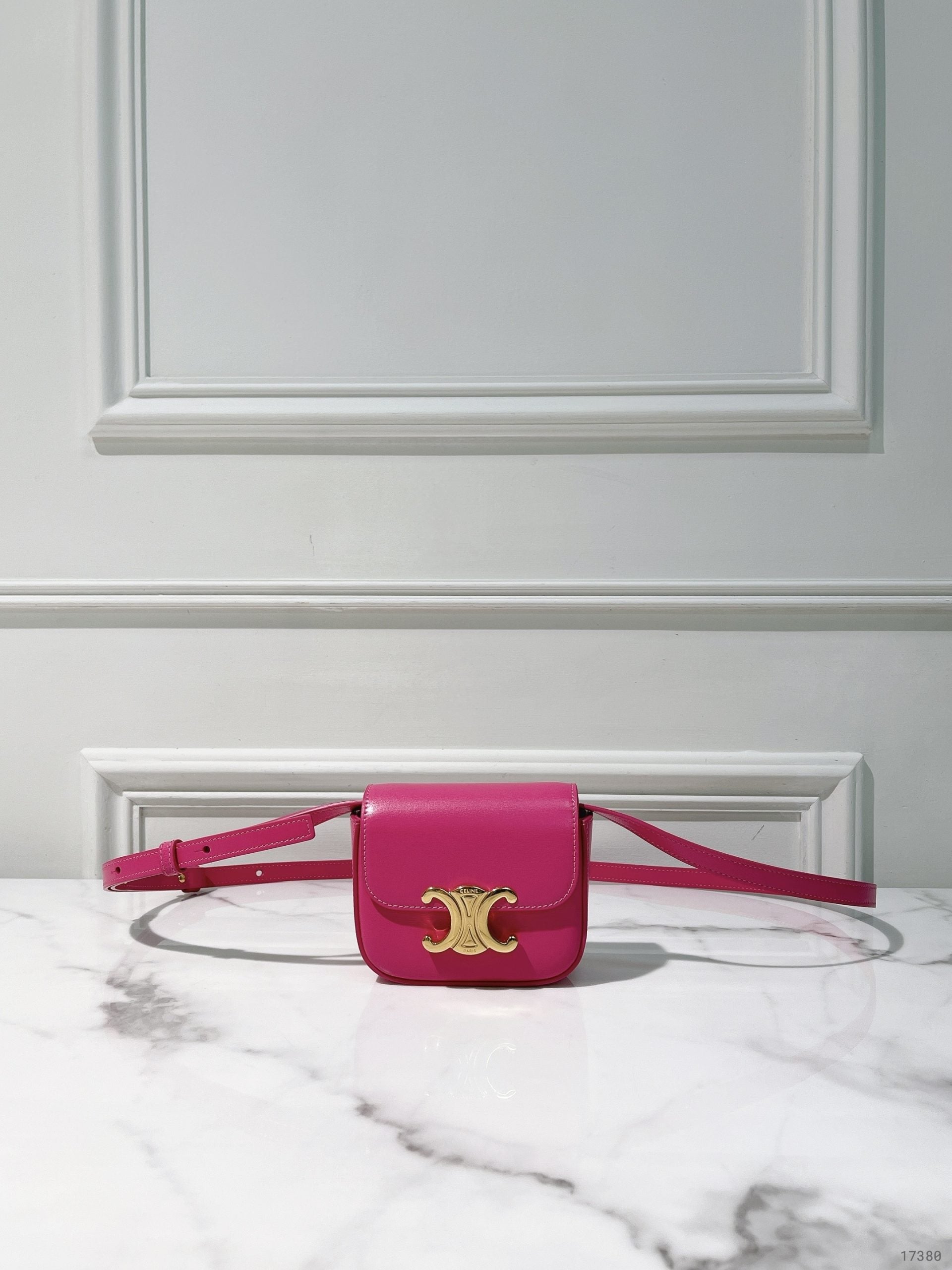 CELINE MINI CLAUDE, Pink/Gold
