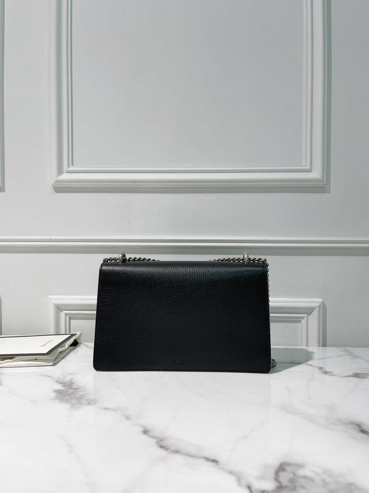 GUCCI SMALL DIONYSUS SHOULDER BAG, Black/Silver