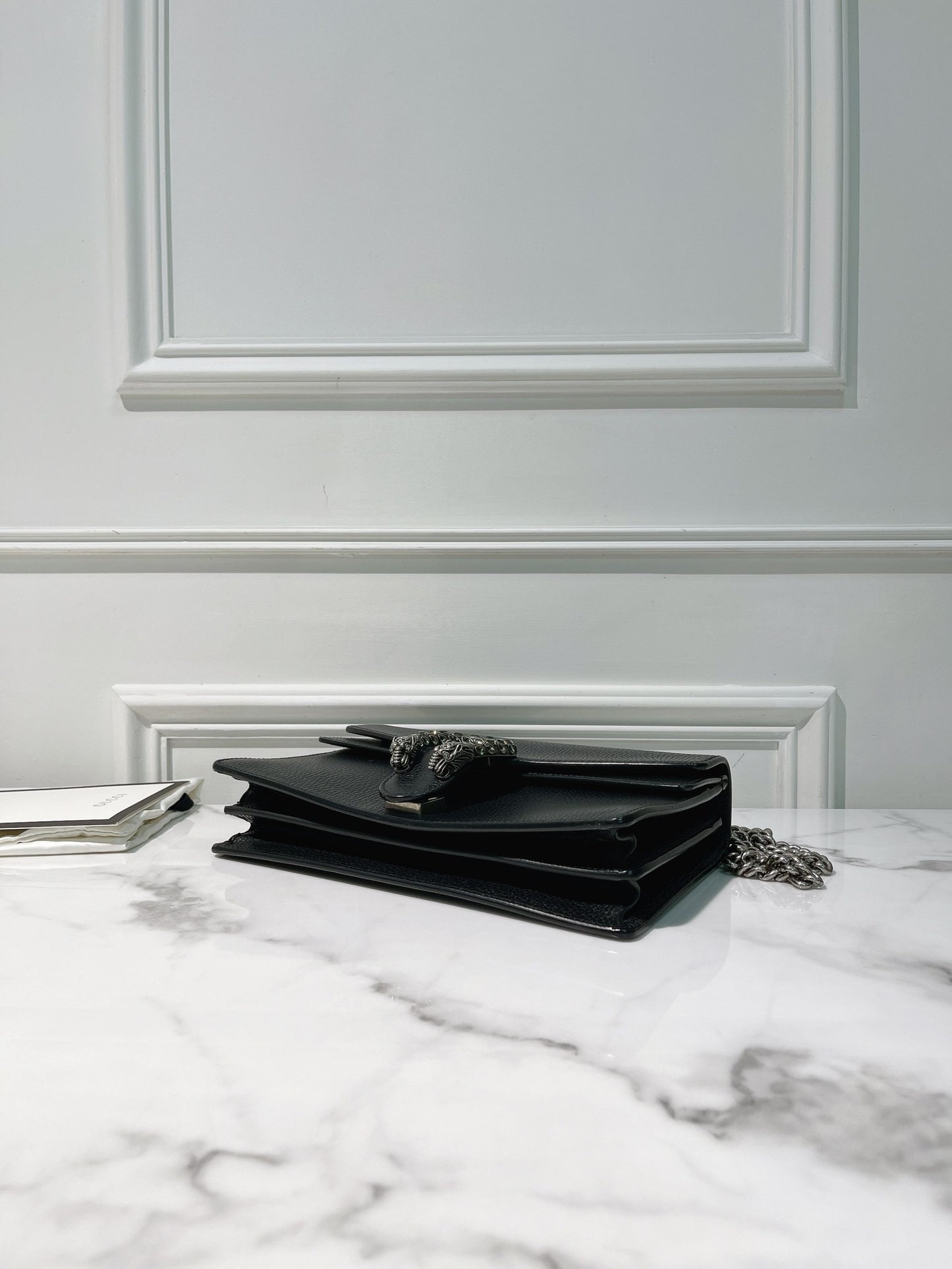 GUCCI SMALL DIONYSUS SHOULDER BAG, Black/Silver