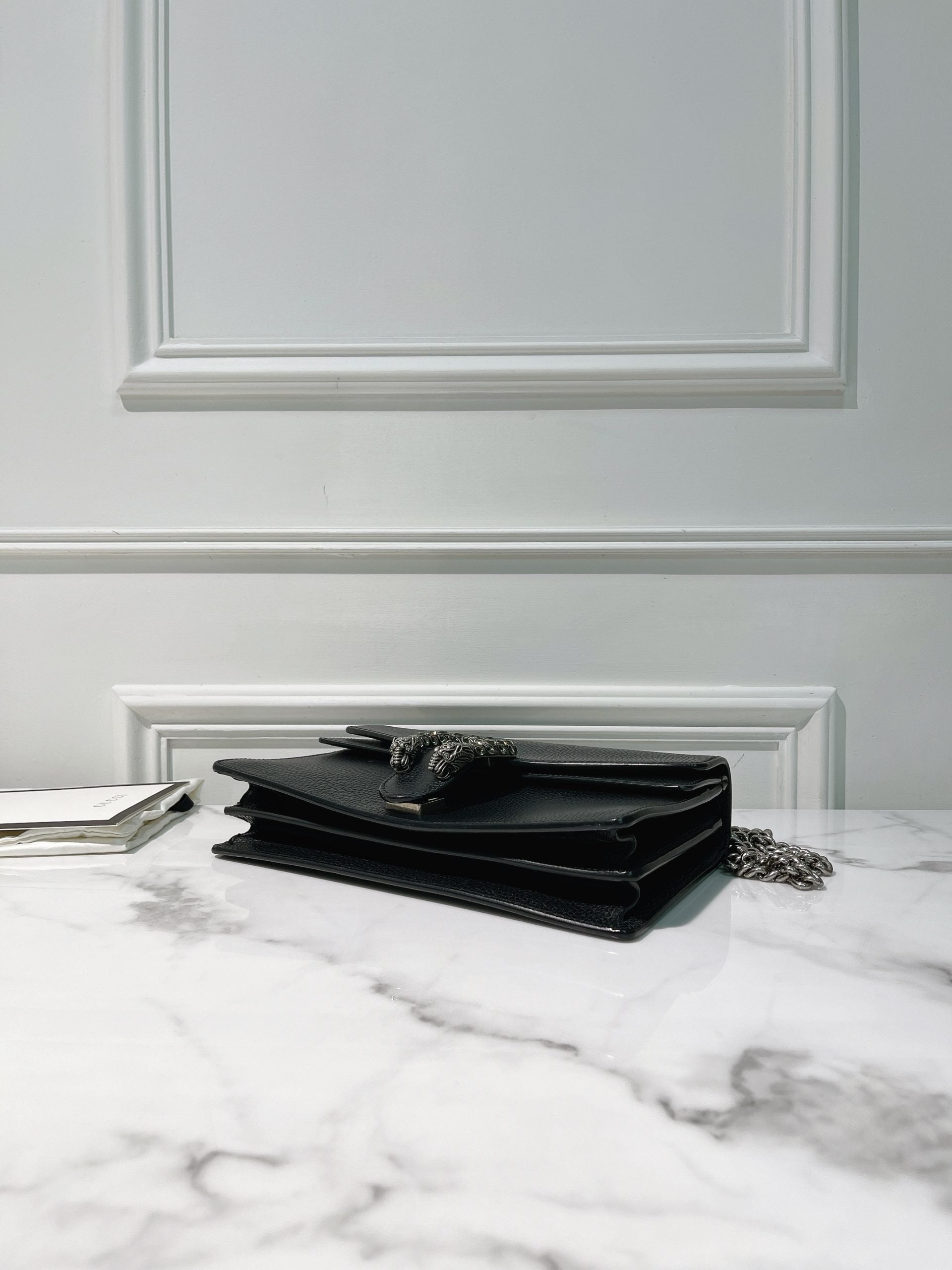 GUCCI SMALL DIONYSUS SHOULDER BAG, Black/Silver