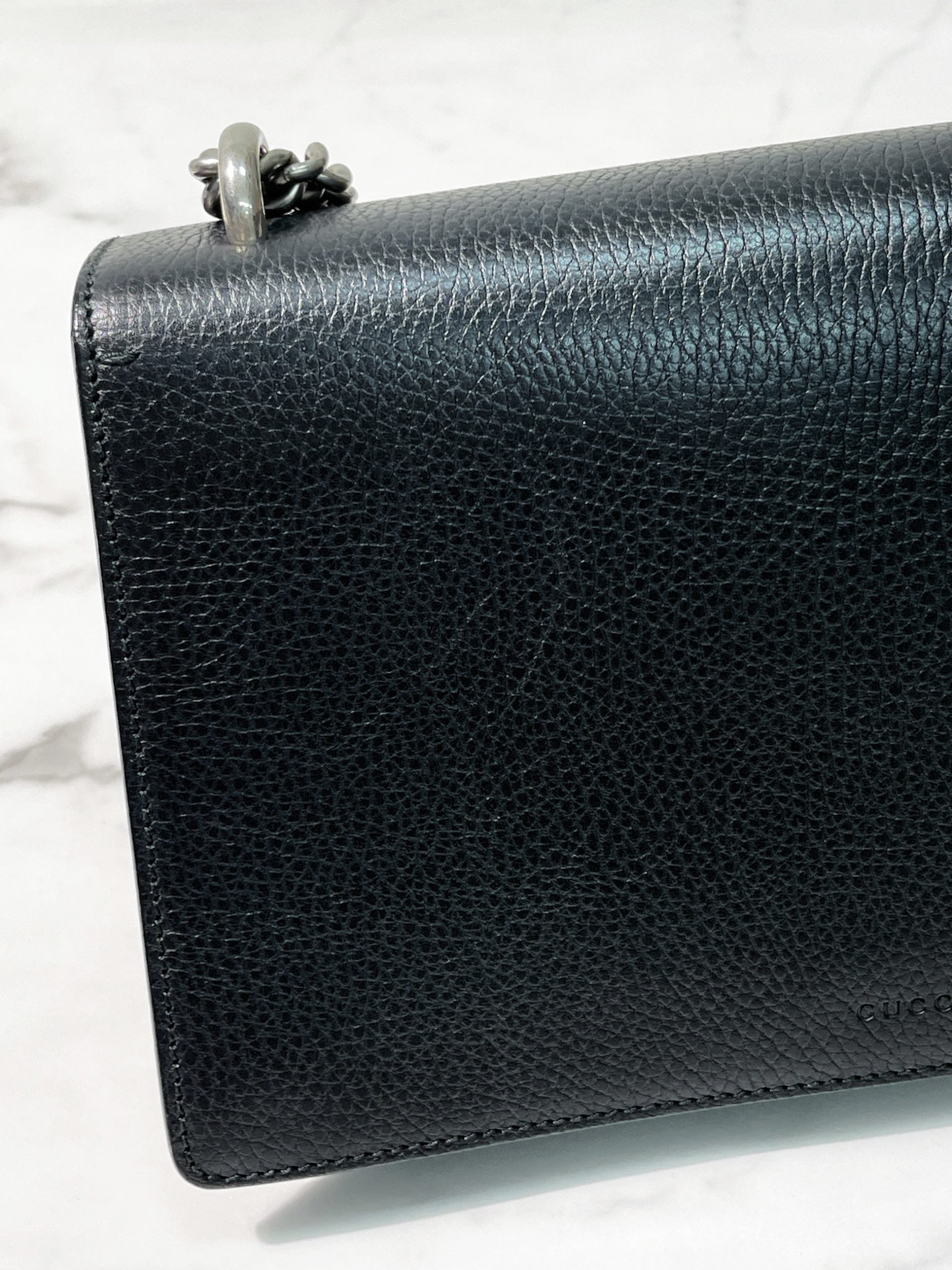 GUCCI SMALL DIONYSUS SHOULDER BAG, Black/Silver