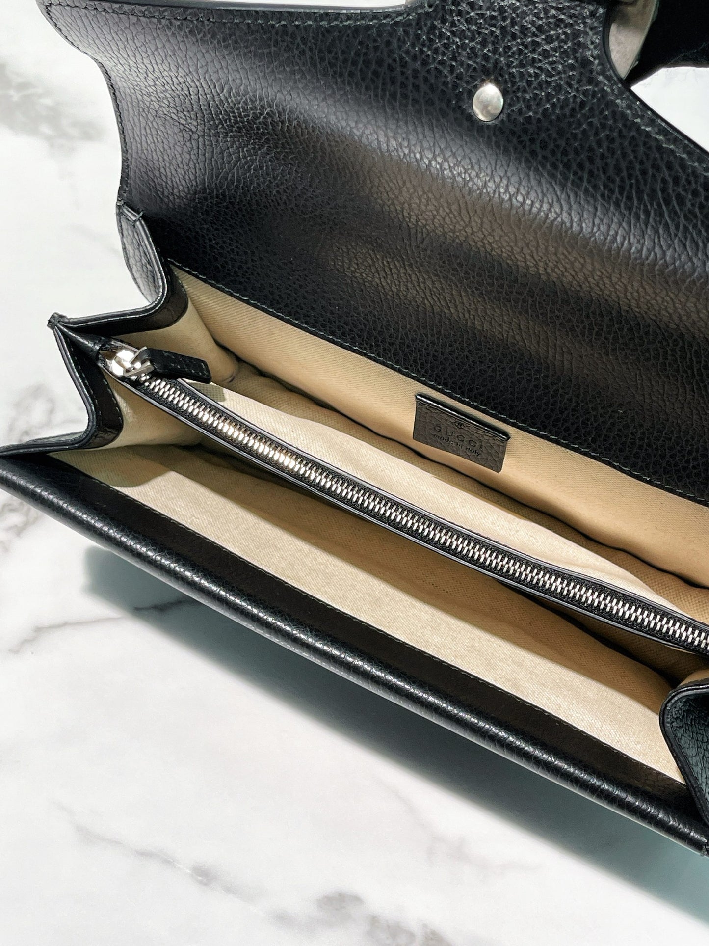 GUCCI SMALL DIONYSUS SHOULDER BAG, Black/Silver