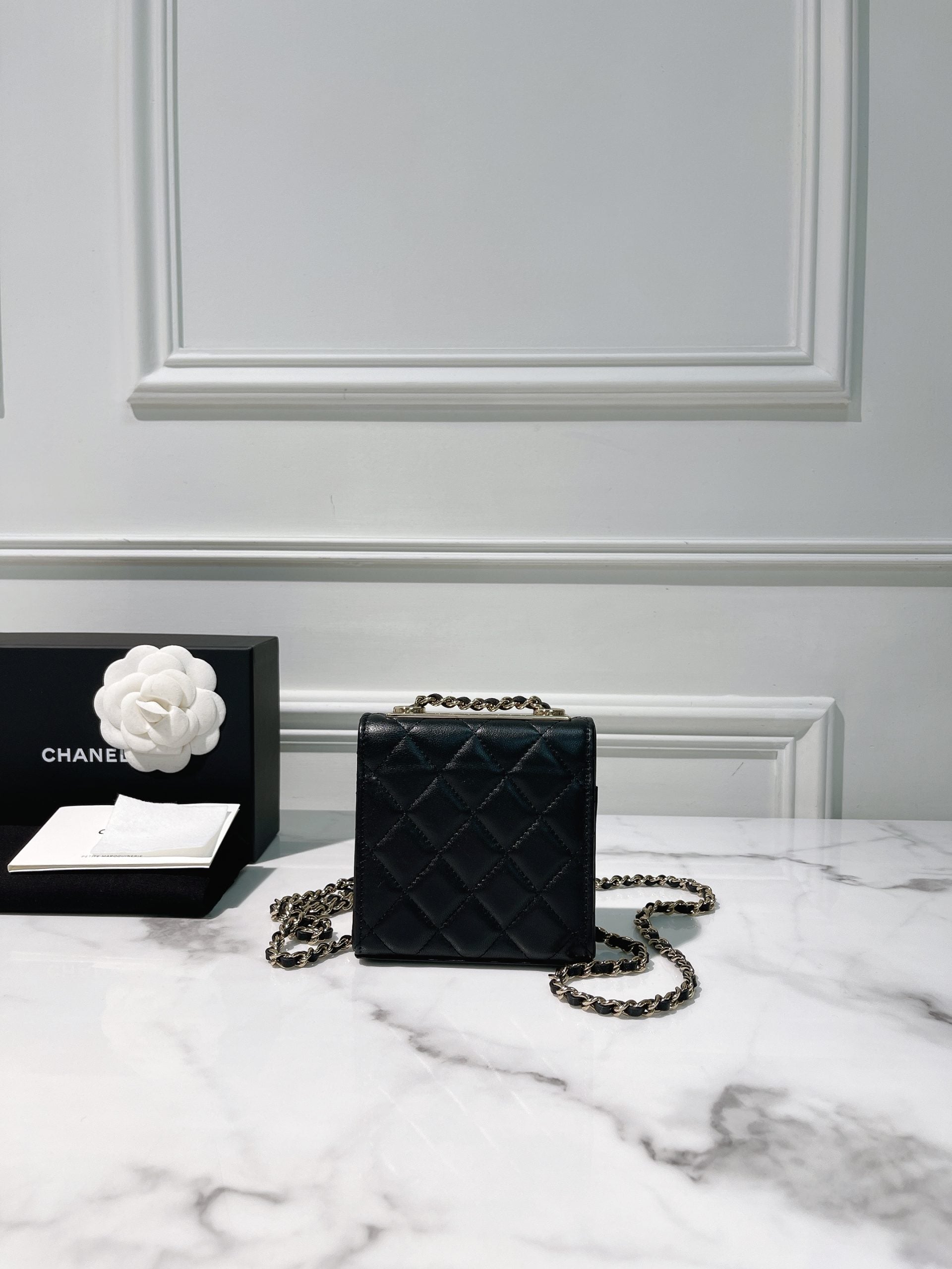 CHANEL MINI TRENDY CC WOC, Black/Gold