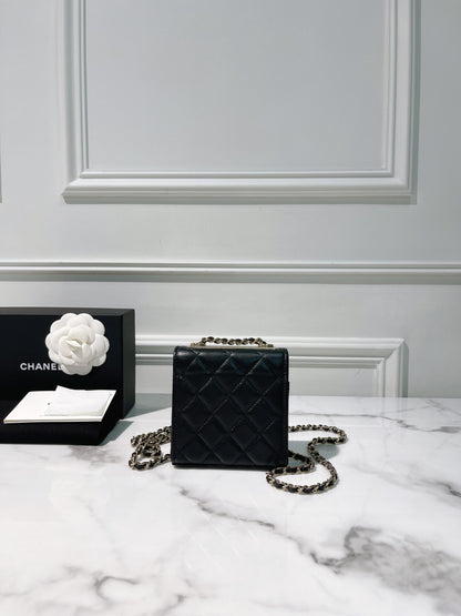 CHANEL MINI TRENDY CC WOC, Black/Gold