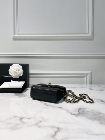 CHANEL MINI TRENDY CC WOC, Black/Gold