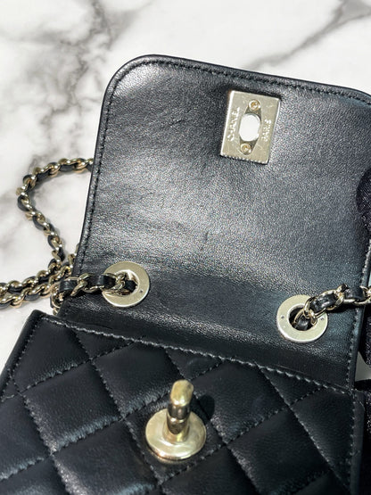 CHANEL MINI TRENDY CC WOC, Black/Gold