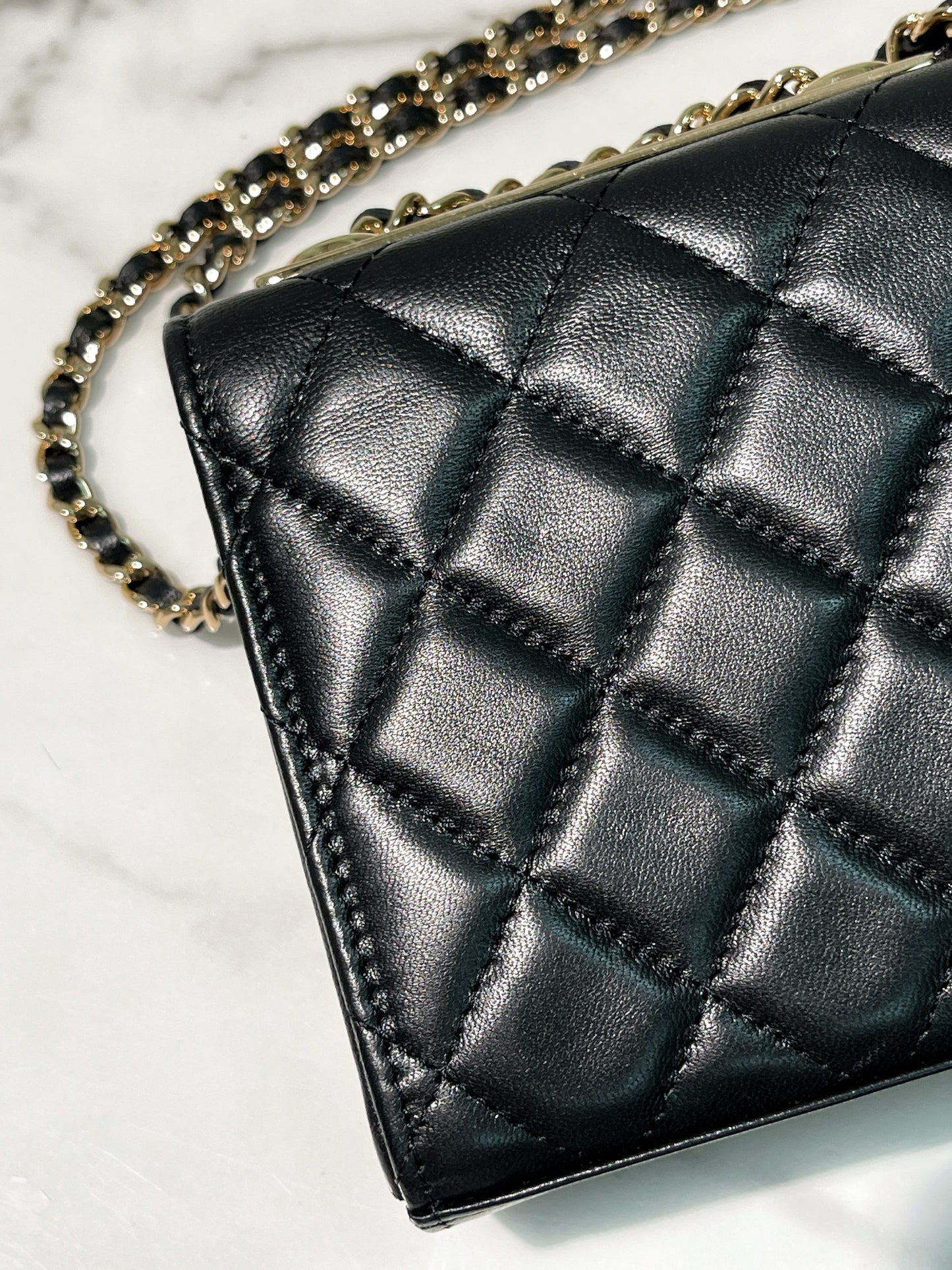 CHANEL MINI TRENDY CC WOC, Black/Gold