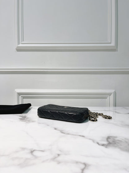 CHANEL DOUBLE ZIP BAG, Black/Gold