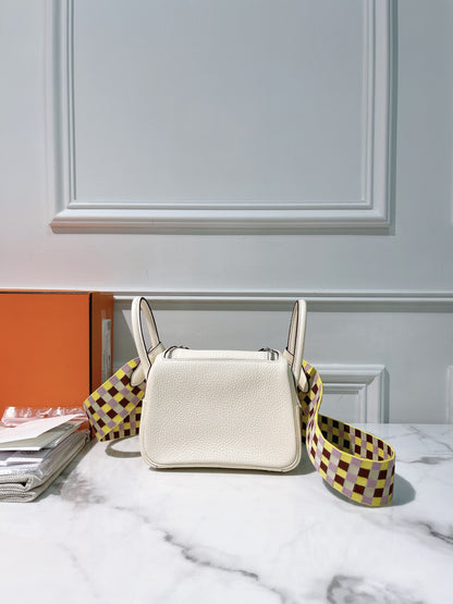 HERMES MINI LINDY, Nata/Silver