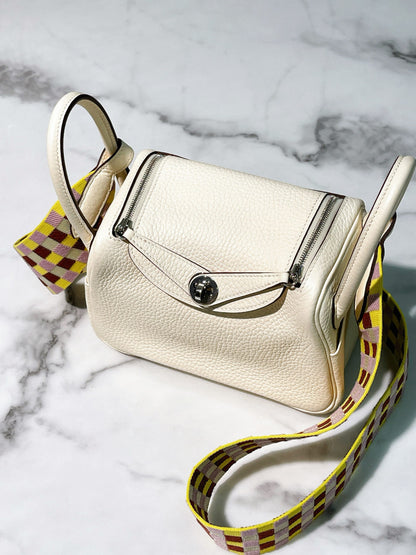 HERMES MINI LINDY, Nata/Silver