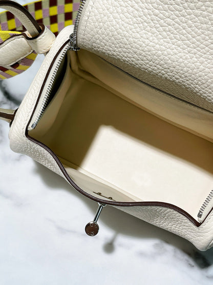 HERMES MINI LINDY, Nata/Silver
