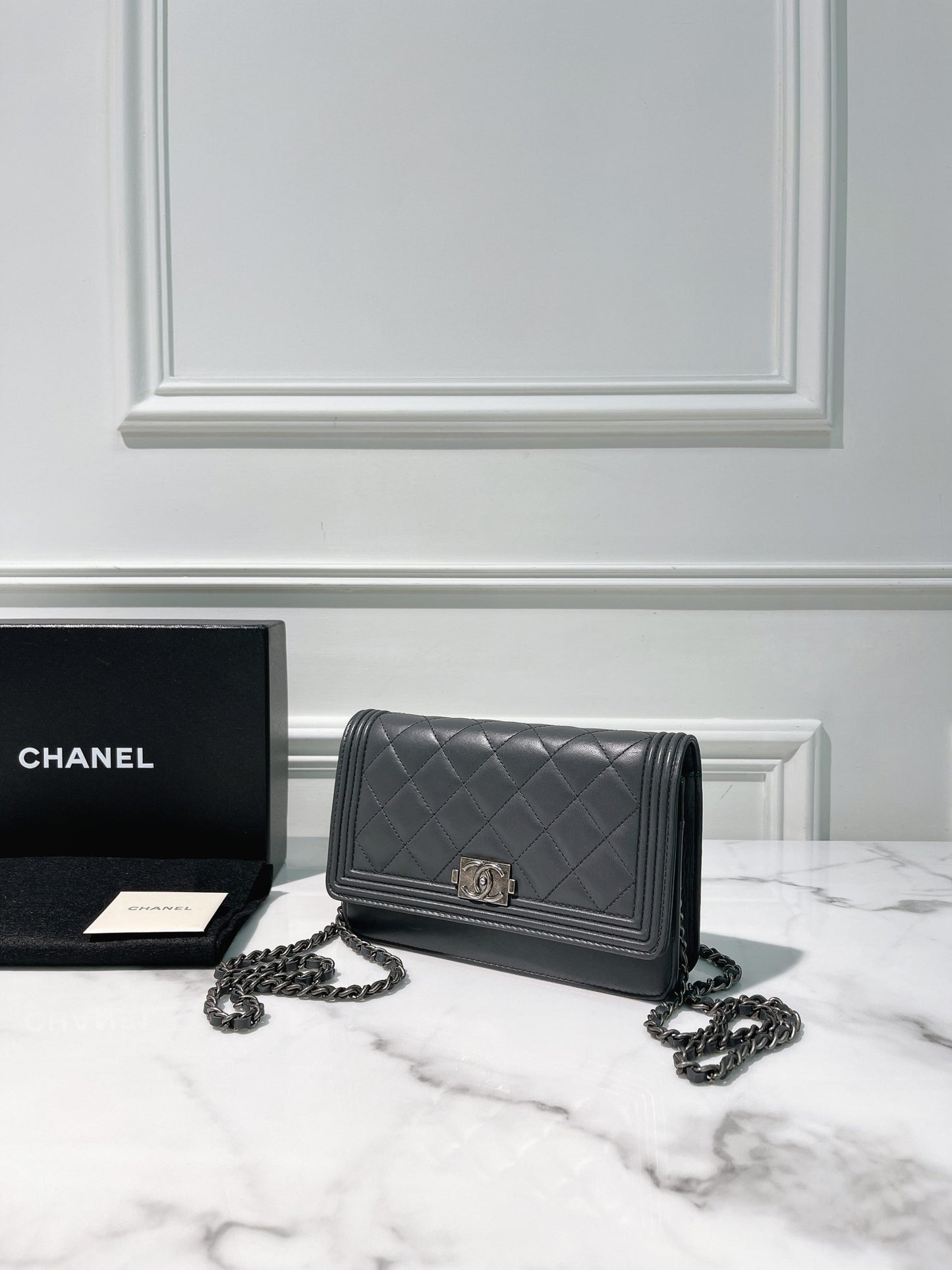 CHANEL WOC, Grey/Silver