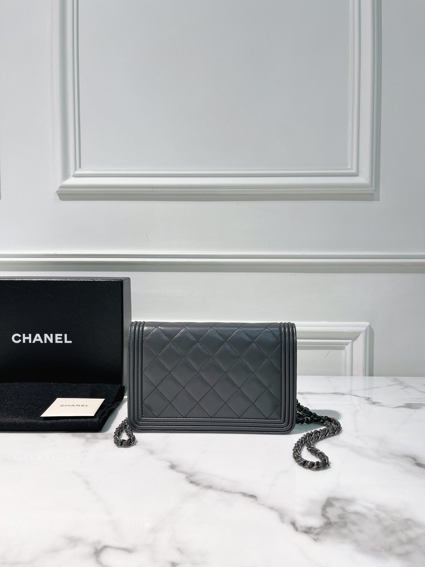 CHANEL WOC, Grey/Silver