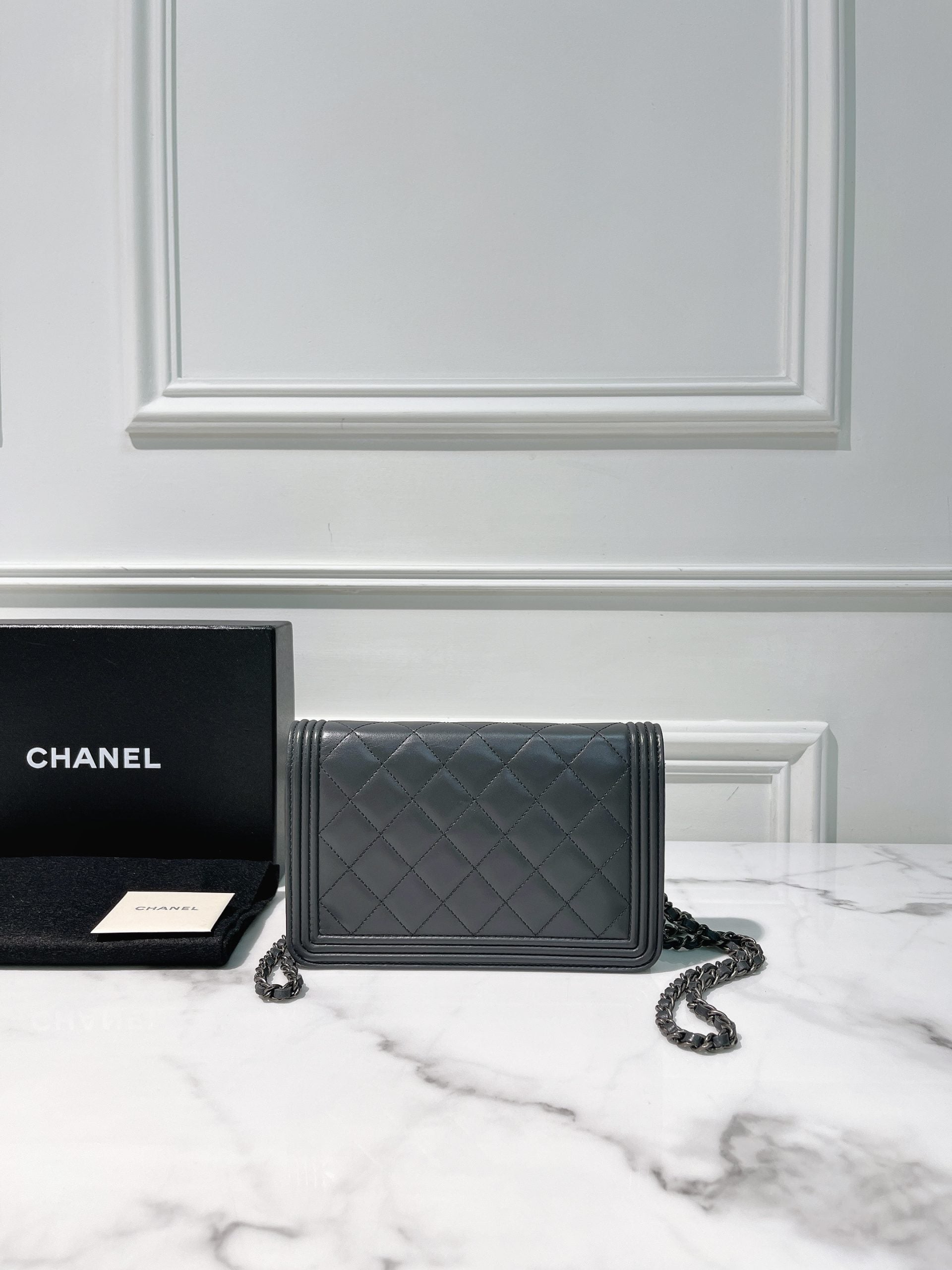CHANEL WOC, Grey/Silver