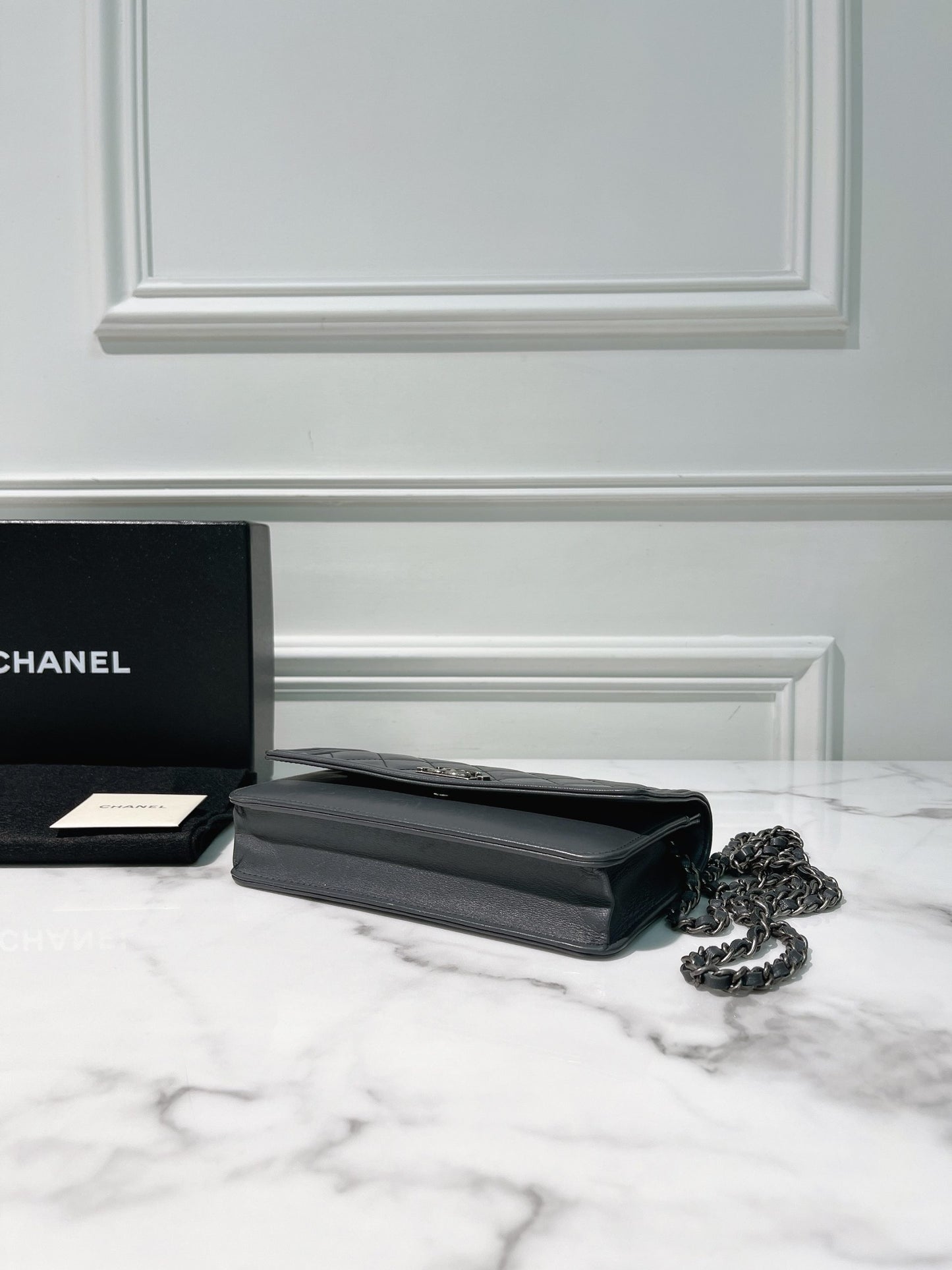 CHANEL WOC, Grey/Silver