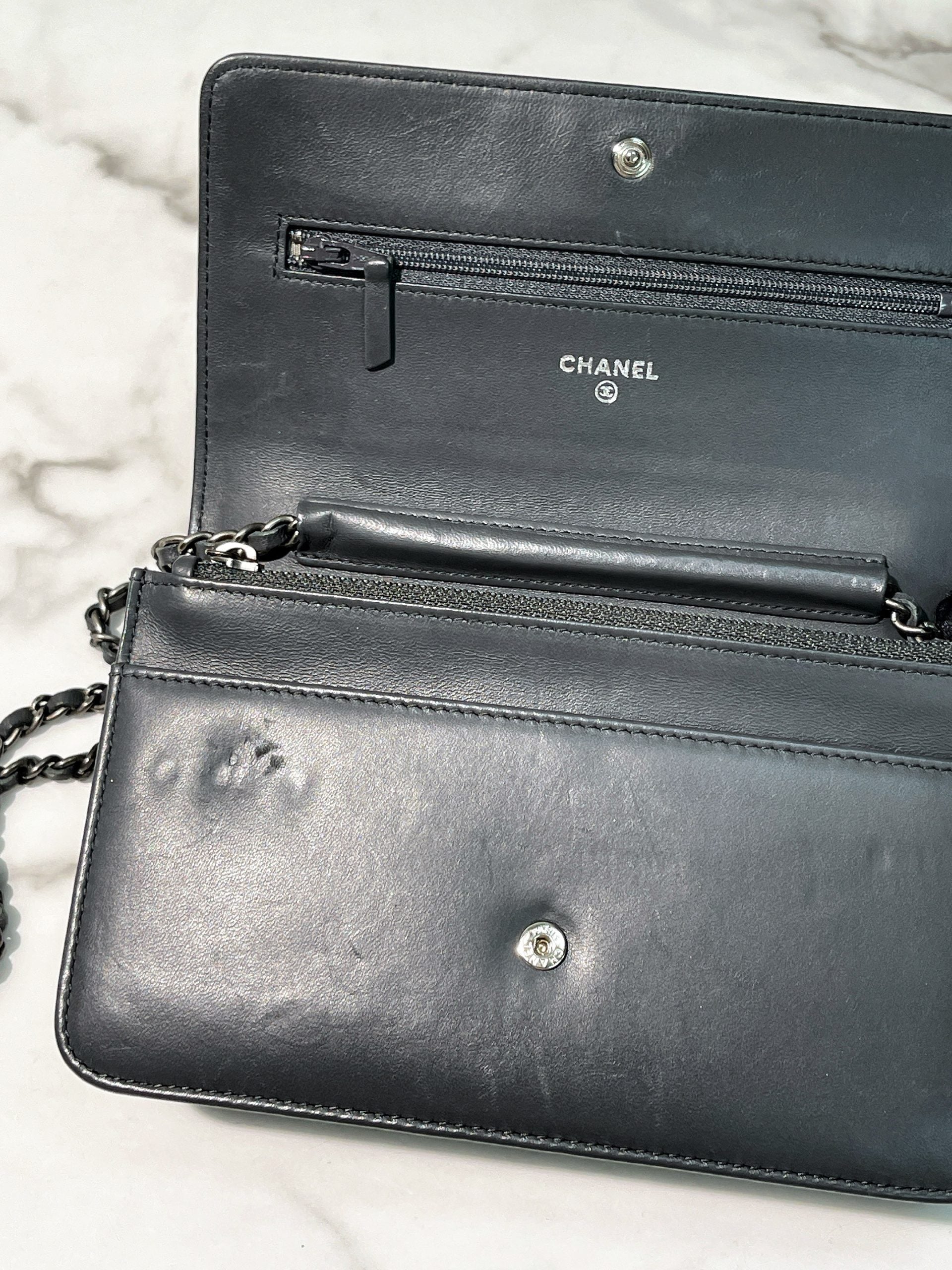 CHANEL WOC, Grey/Silver