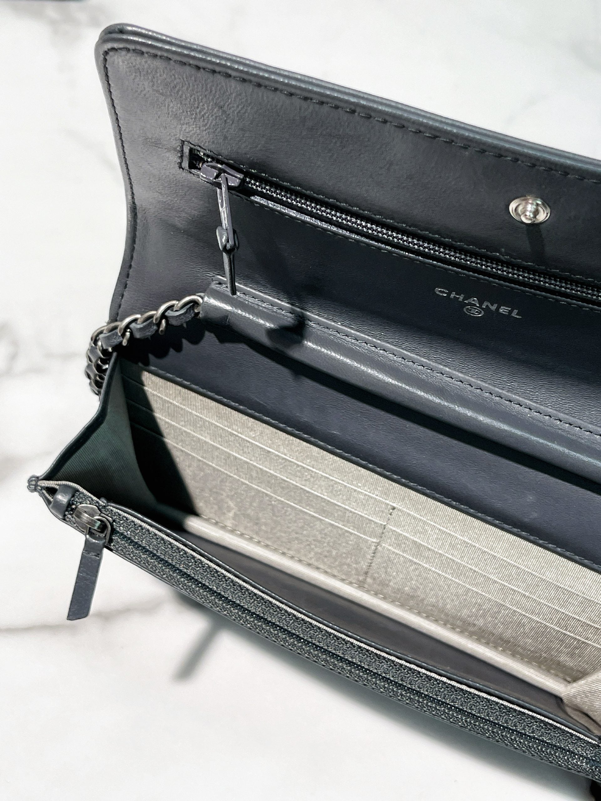 CHANEL WOC, Grey/Silver