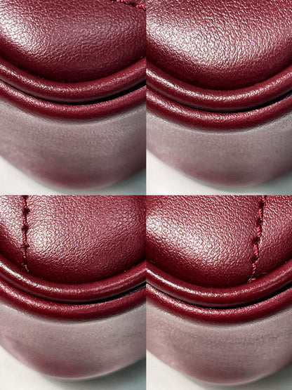 GUCCI SUPER MINI MARMONT, Red/Gold