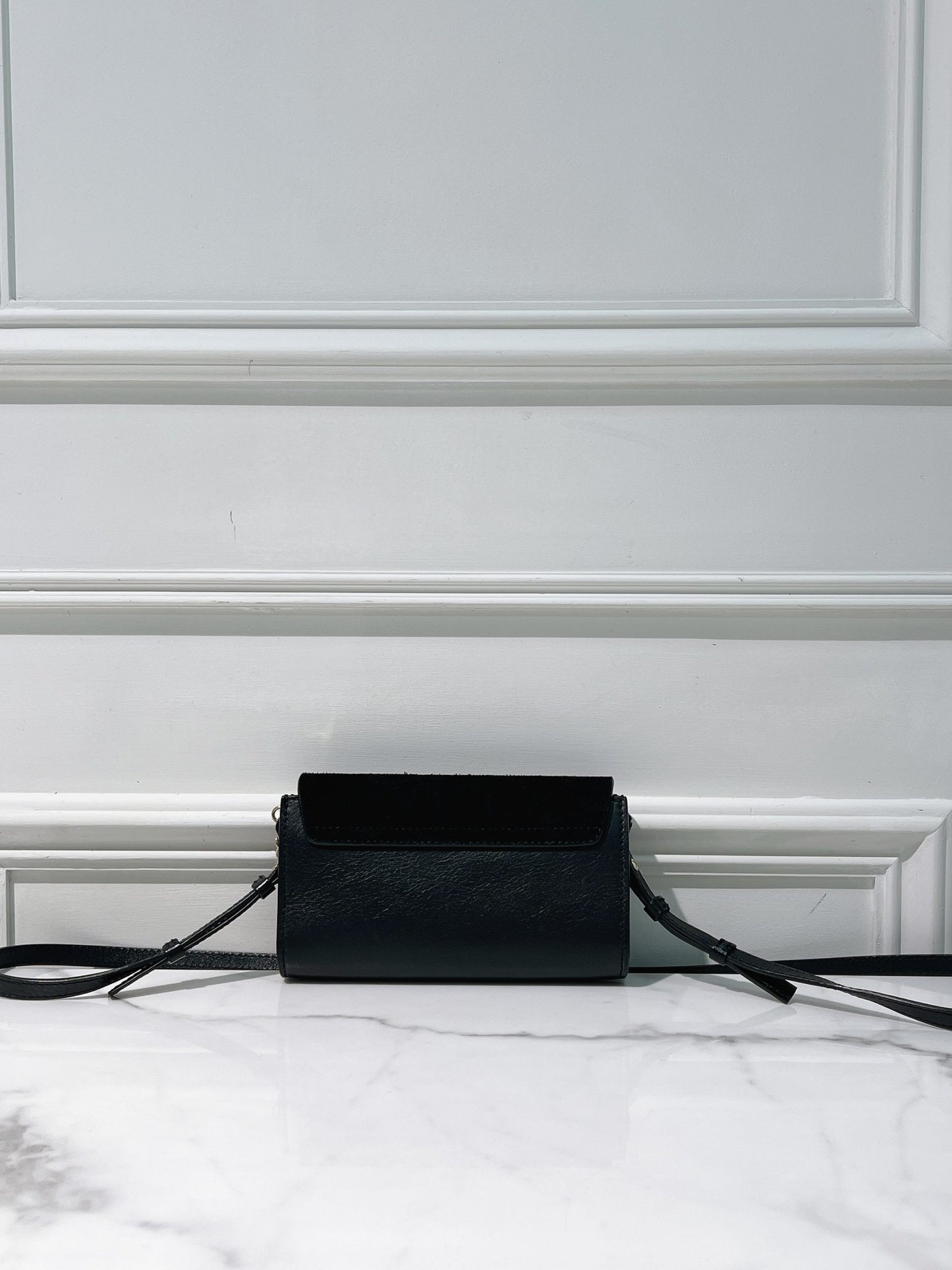 CHLOE MINI FAYE BAG, Black/Gold