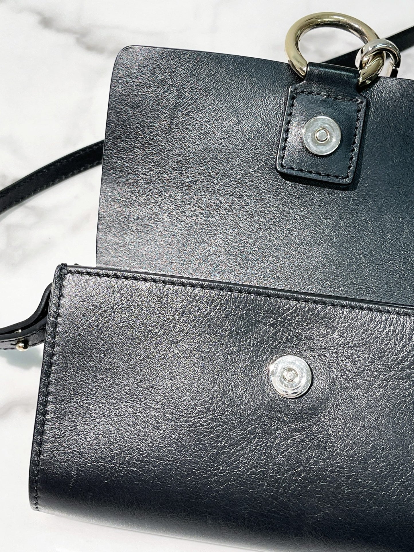 CHLOE MINI FAYE BAG, Black/Gold