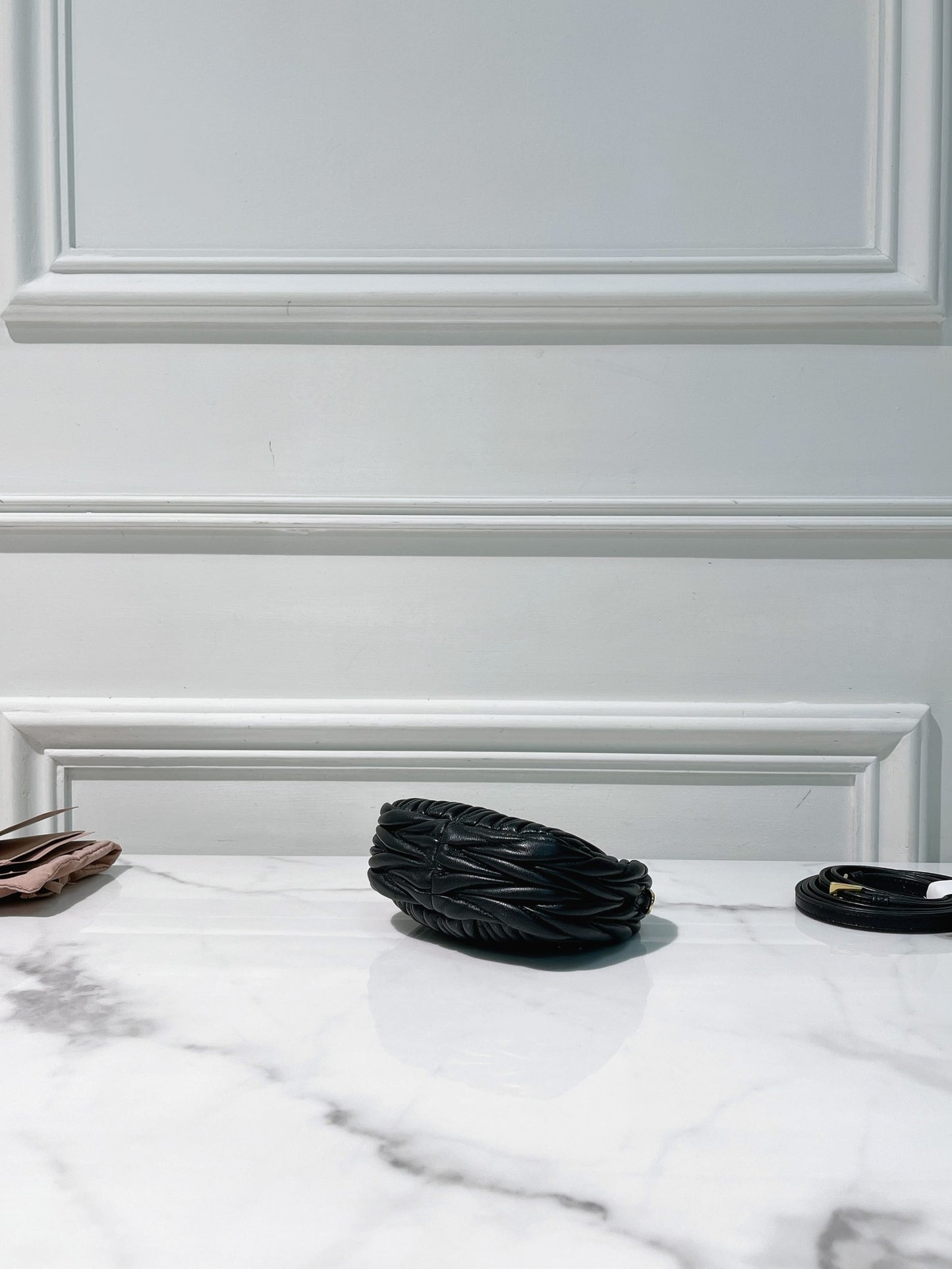 MIUMIU MICRO WANDER, Black/Gold