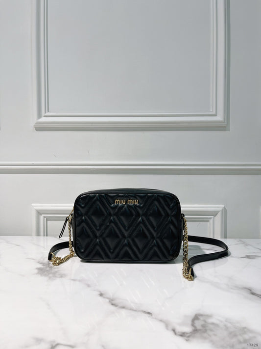 MIUMIU CAMERA BAG, Black/Gold