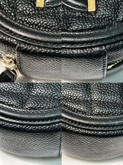 CHANEL FILIGREE ROUND CHAIN BAG, Black/Gold