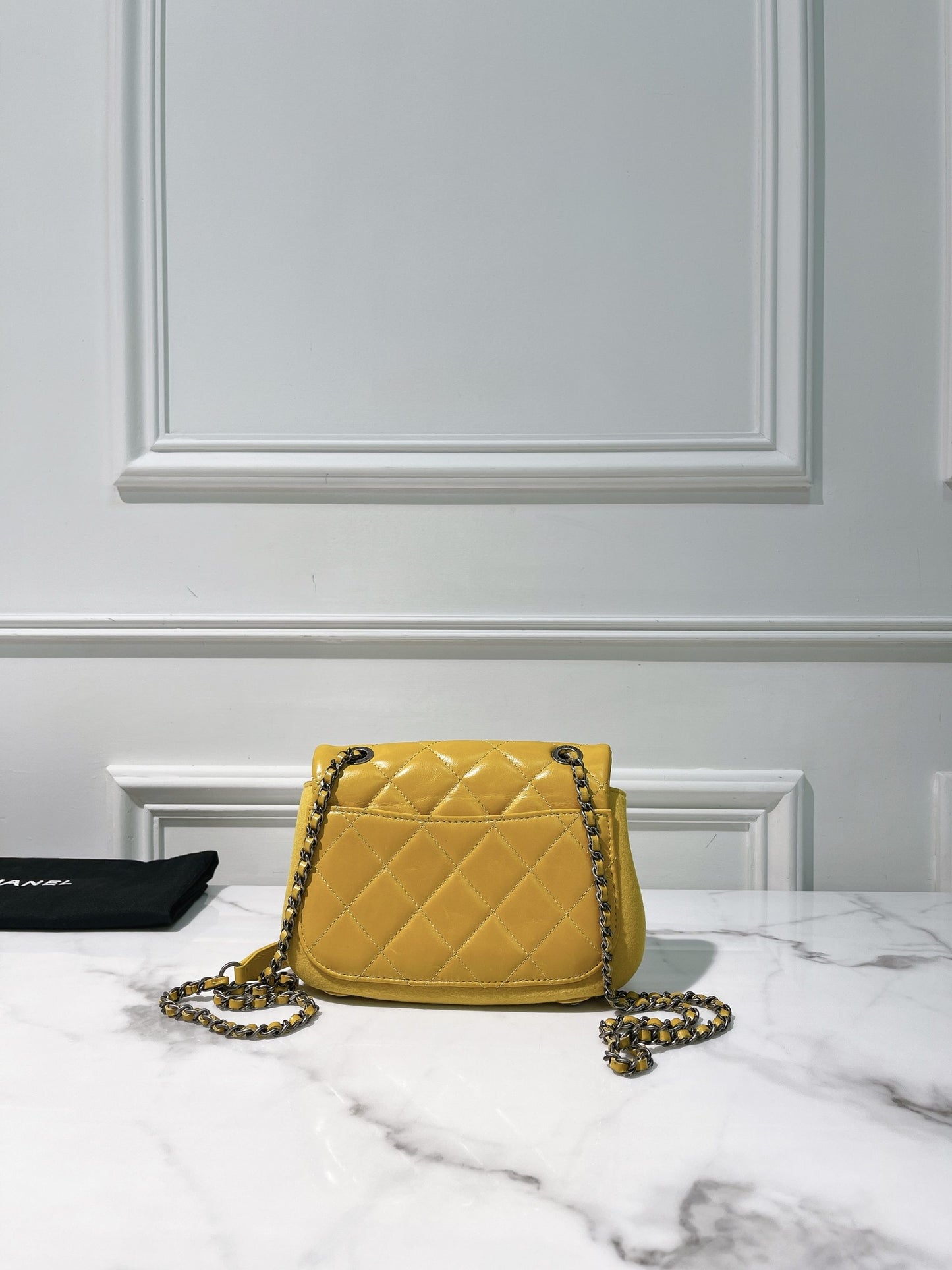 CHANEL MINI SQUARE FLAP BAG, Yellow
