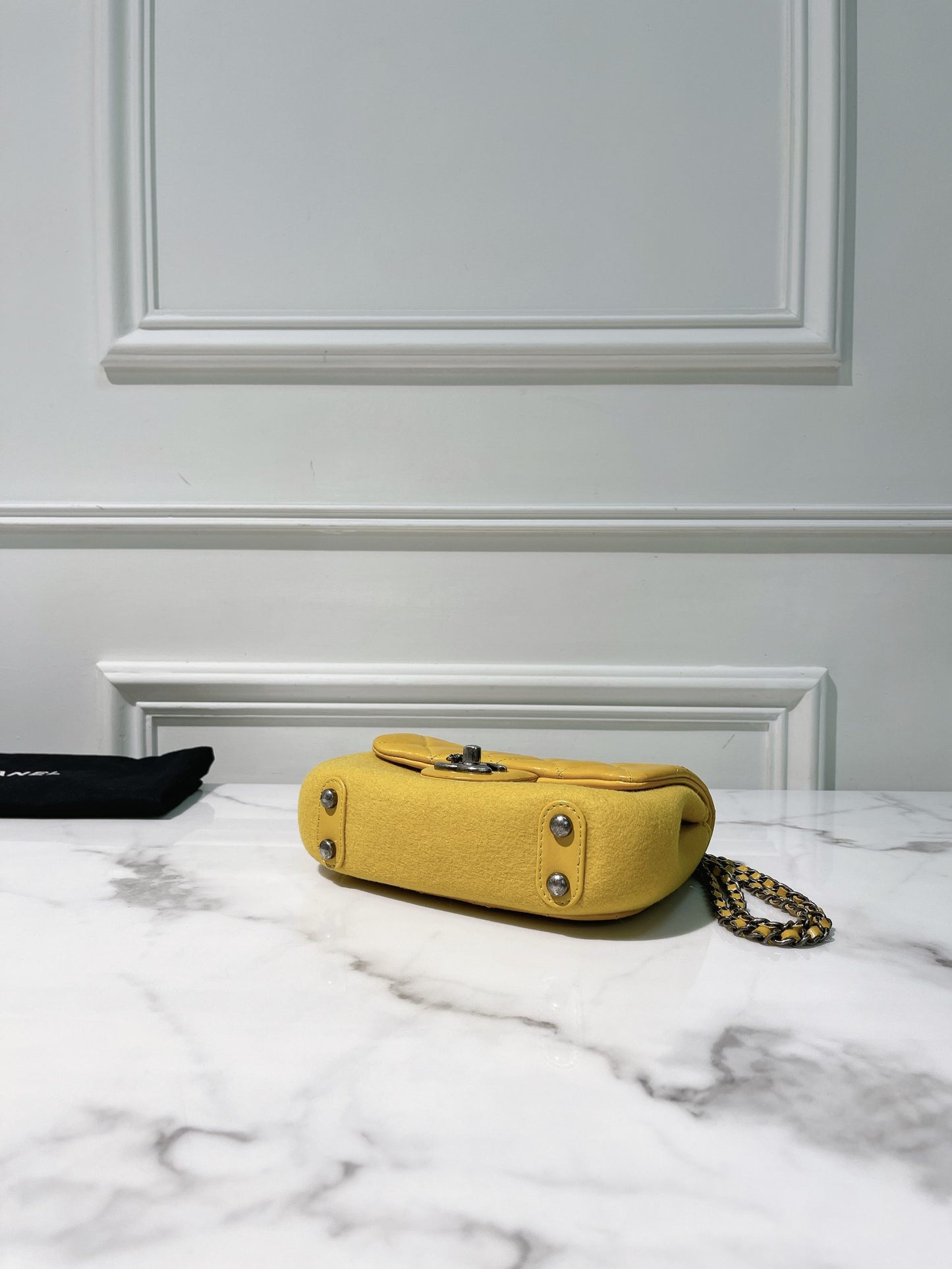 CHANEL MINI SQUARE FLAP BAG, Yellow