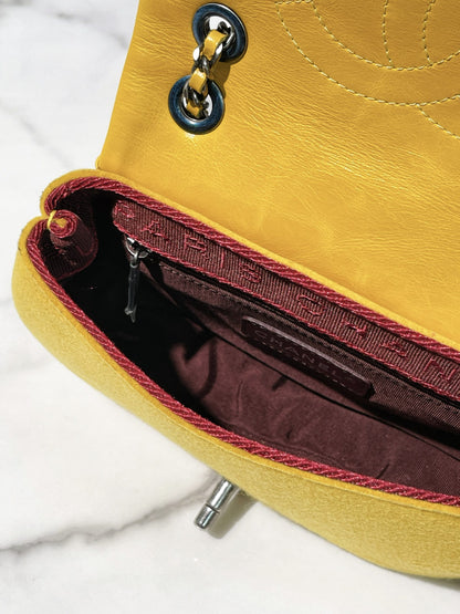 CHANEL MINI SQUARE FLAP BAG, Yellow