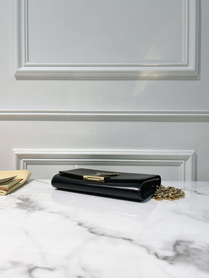 LV POCHETTE LOUISE GM, Black/Gold