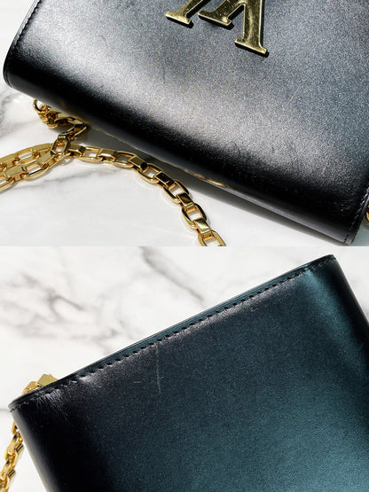 LV POCHETTE LOUISE GM, Black/Gold