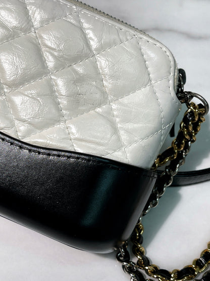 CHANEL MINI GABRIELLE, Black/White