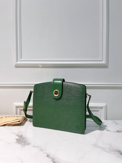 LV VINTAGE CAPUCINES SHOULDER BAG, Green/Gold