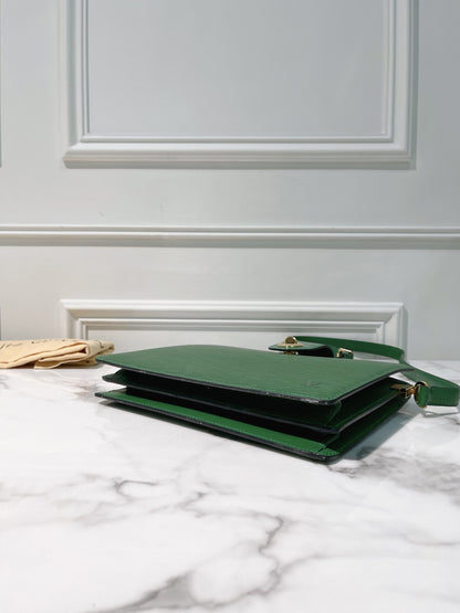 LV VINTAGE CAPUCINES SHOULDER BAG, Green/Gold