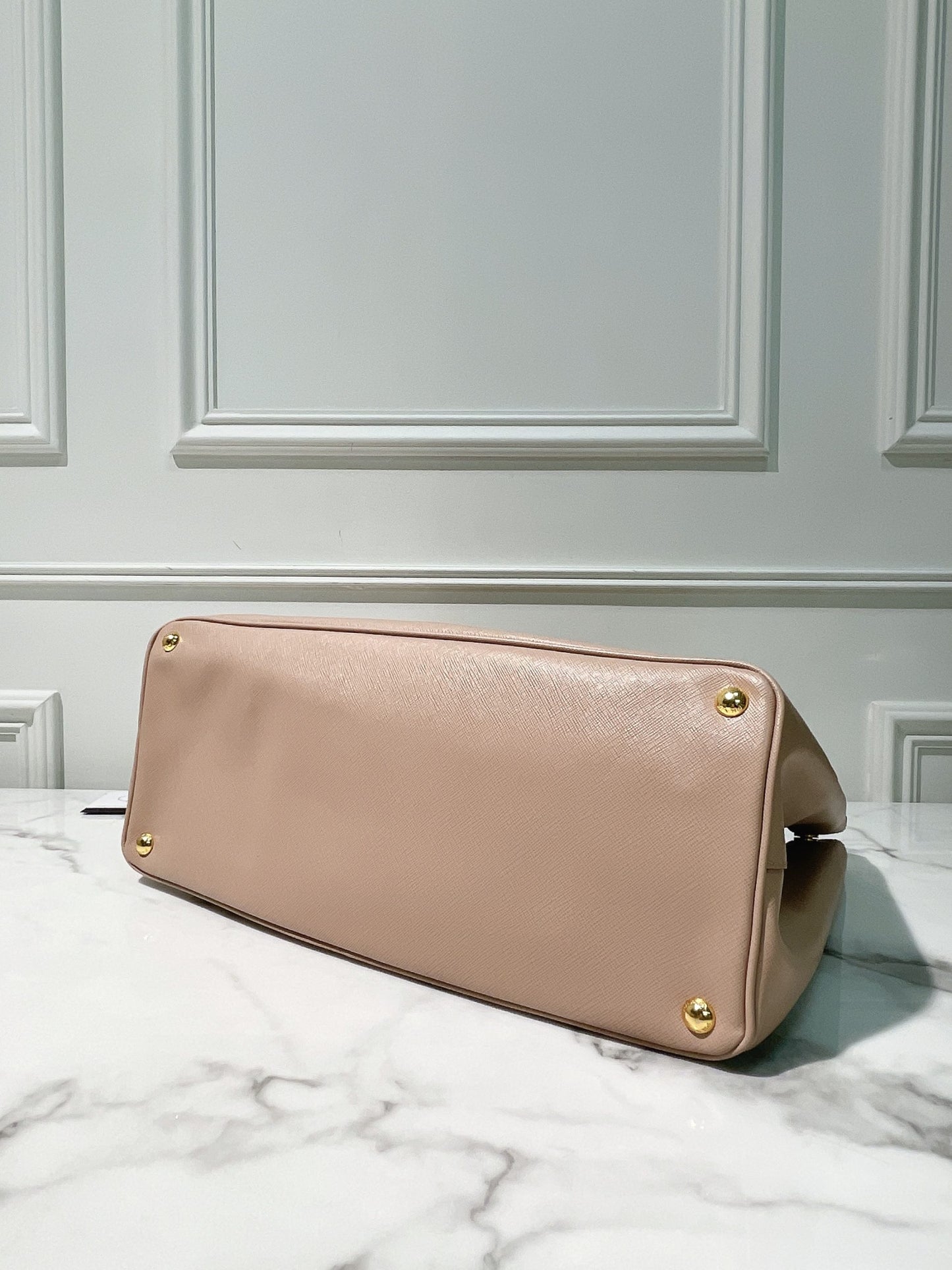 PRADA GALLERIA BAG, Beige/Gold