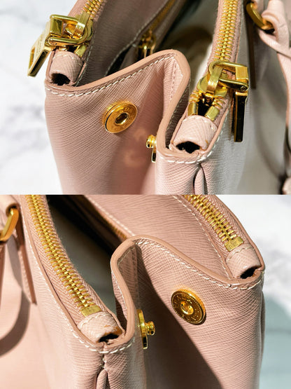 PRADA GALLERIA BAG, Beige/Gold