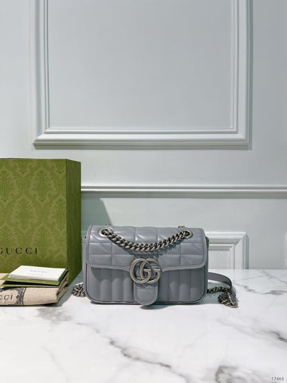 GUCCI MARMONT SMALL, Grey/Silver