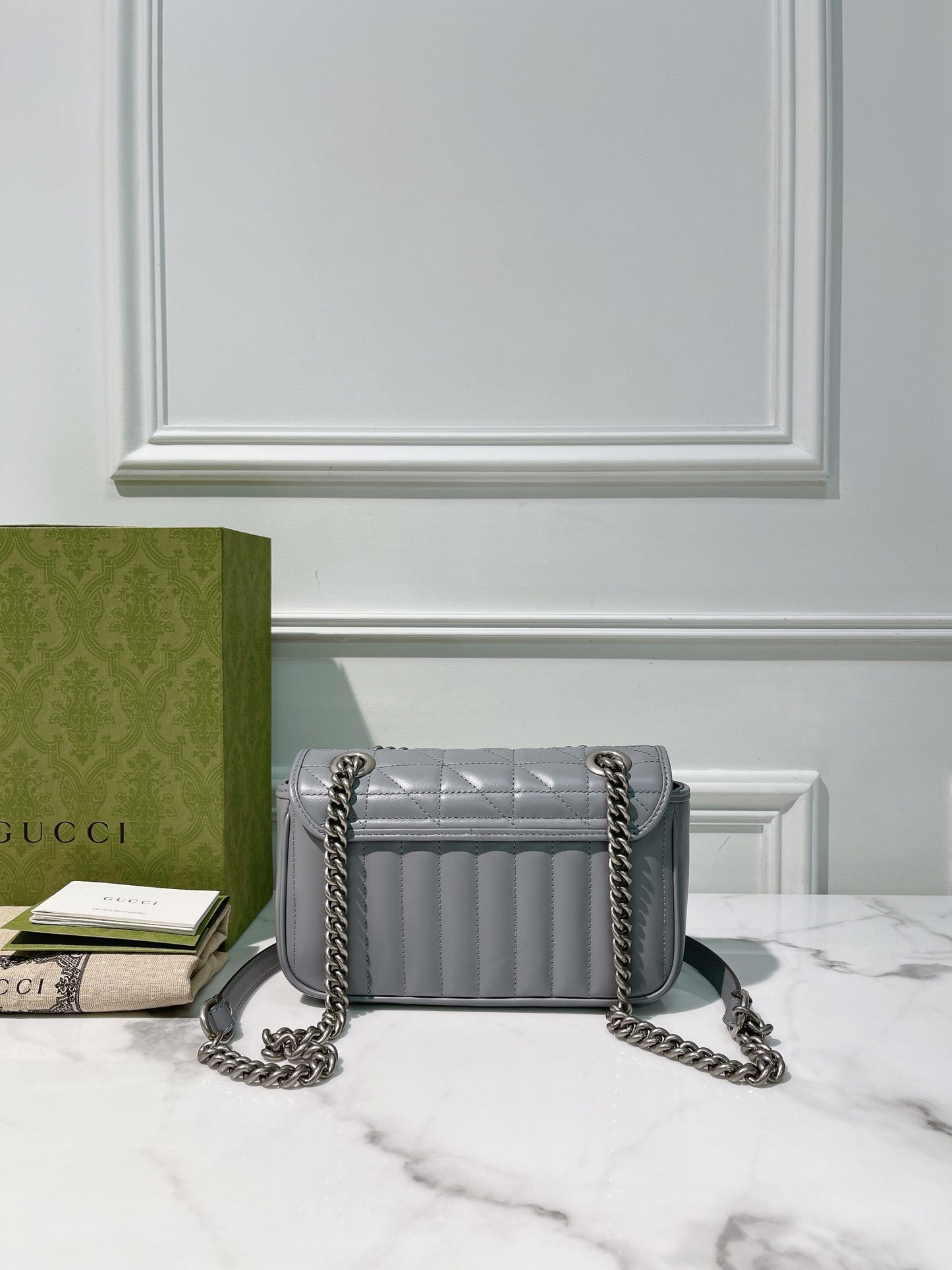 GUCCI MARMONT SMALL, Grey/Silver