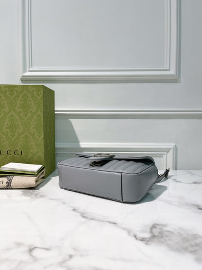 GUCCI MARMONT SMALL, Grey/Silver
