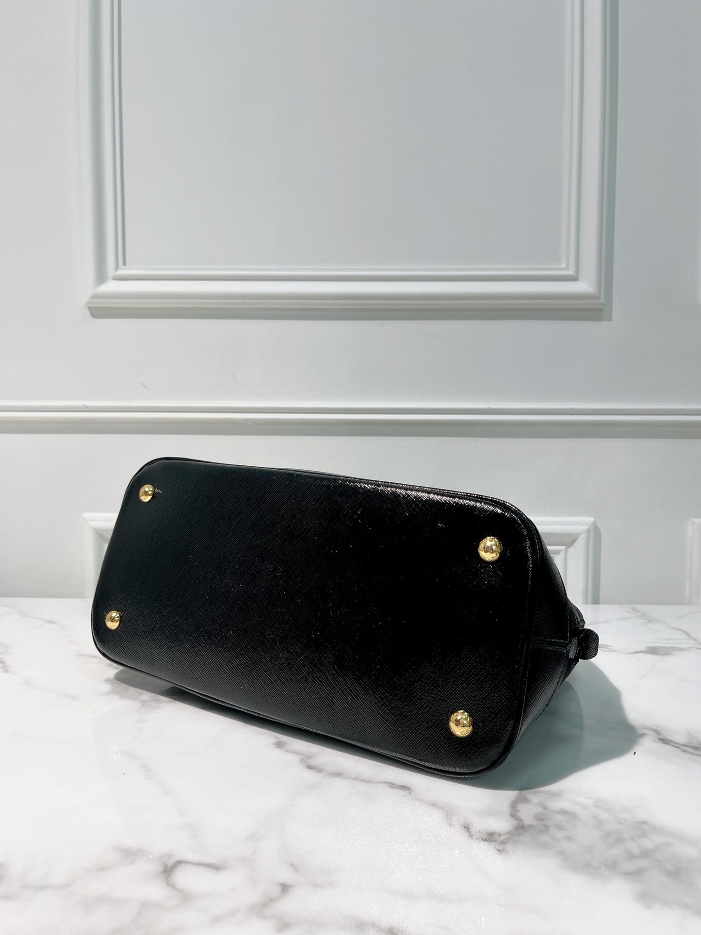 PRADA PROMENADE BAG, Black/Gold