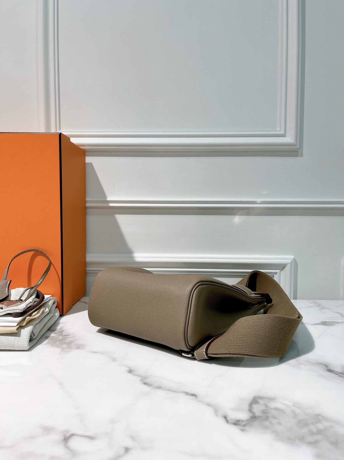 HERMES HAC A DOS PM BACKPACK, Etoupe/Silver