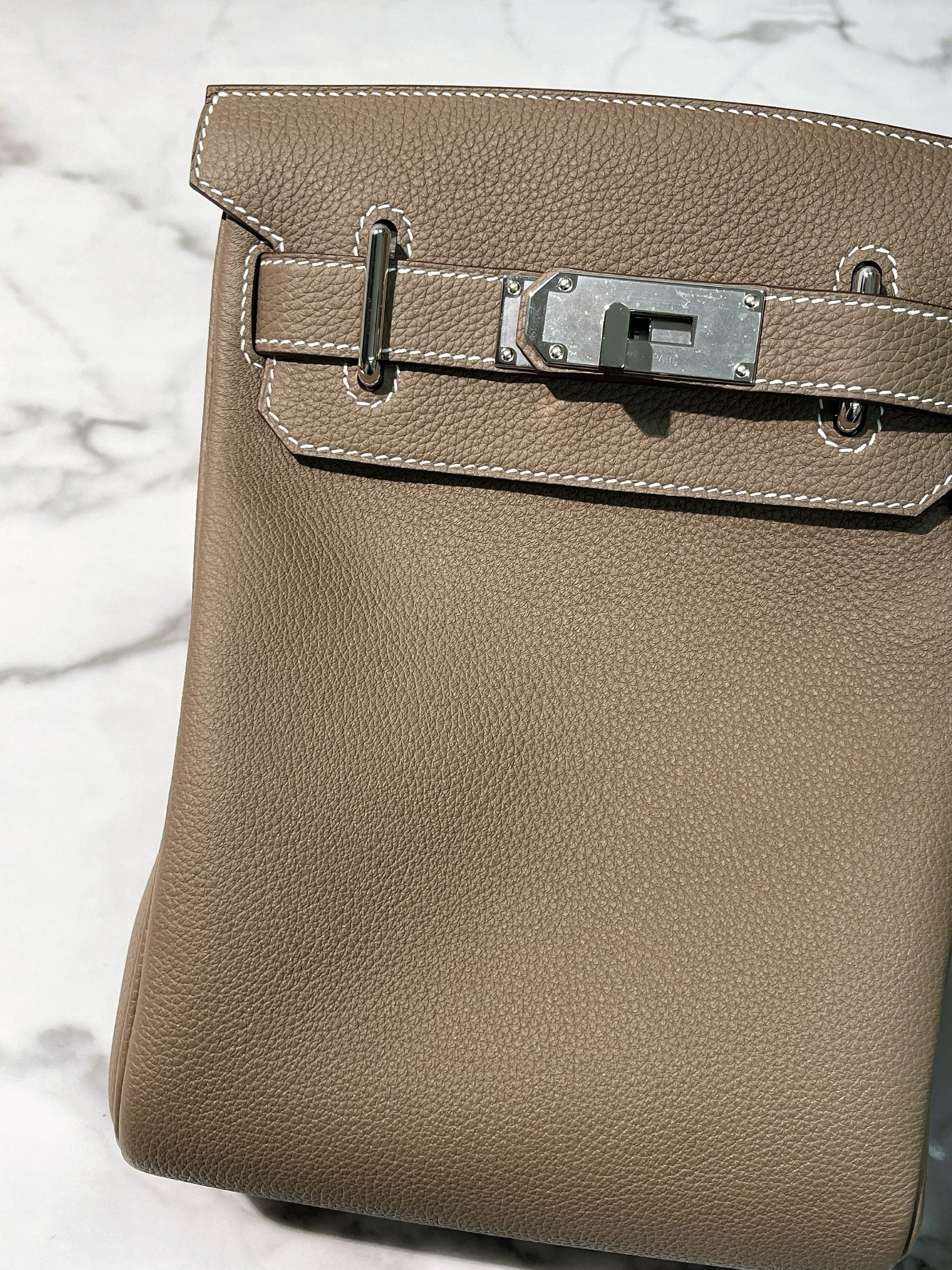 HERMES HAC A DOS PM BACKPACK, Etoupe/Silver