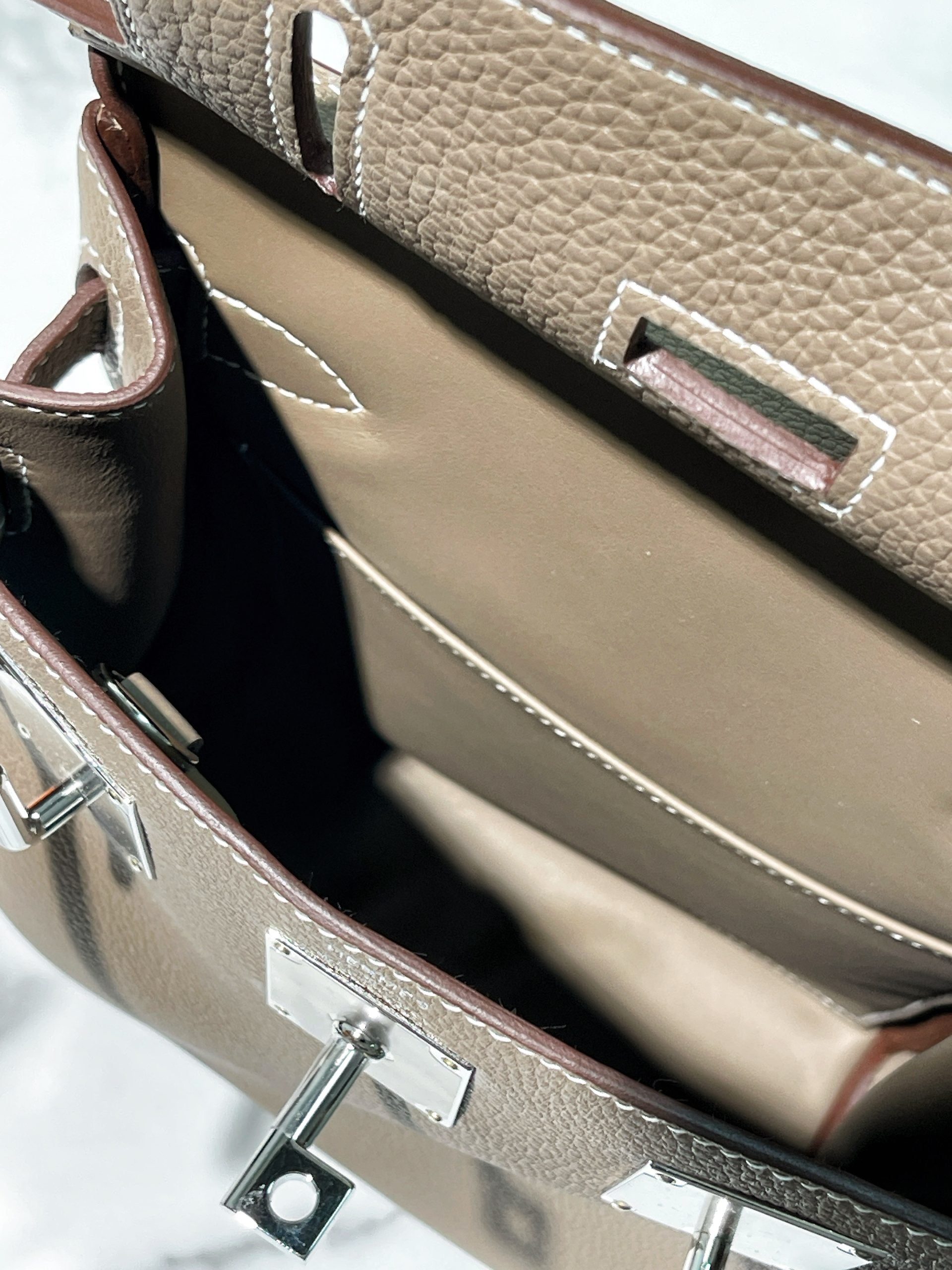 HERMES HAC A DOS PM BACKPACK, Etoupe/Silver