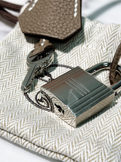 HERMES HAC A DOS PM BACKPACK, Etoupe/Silver