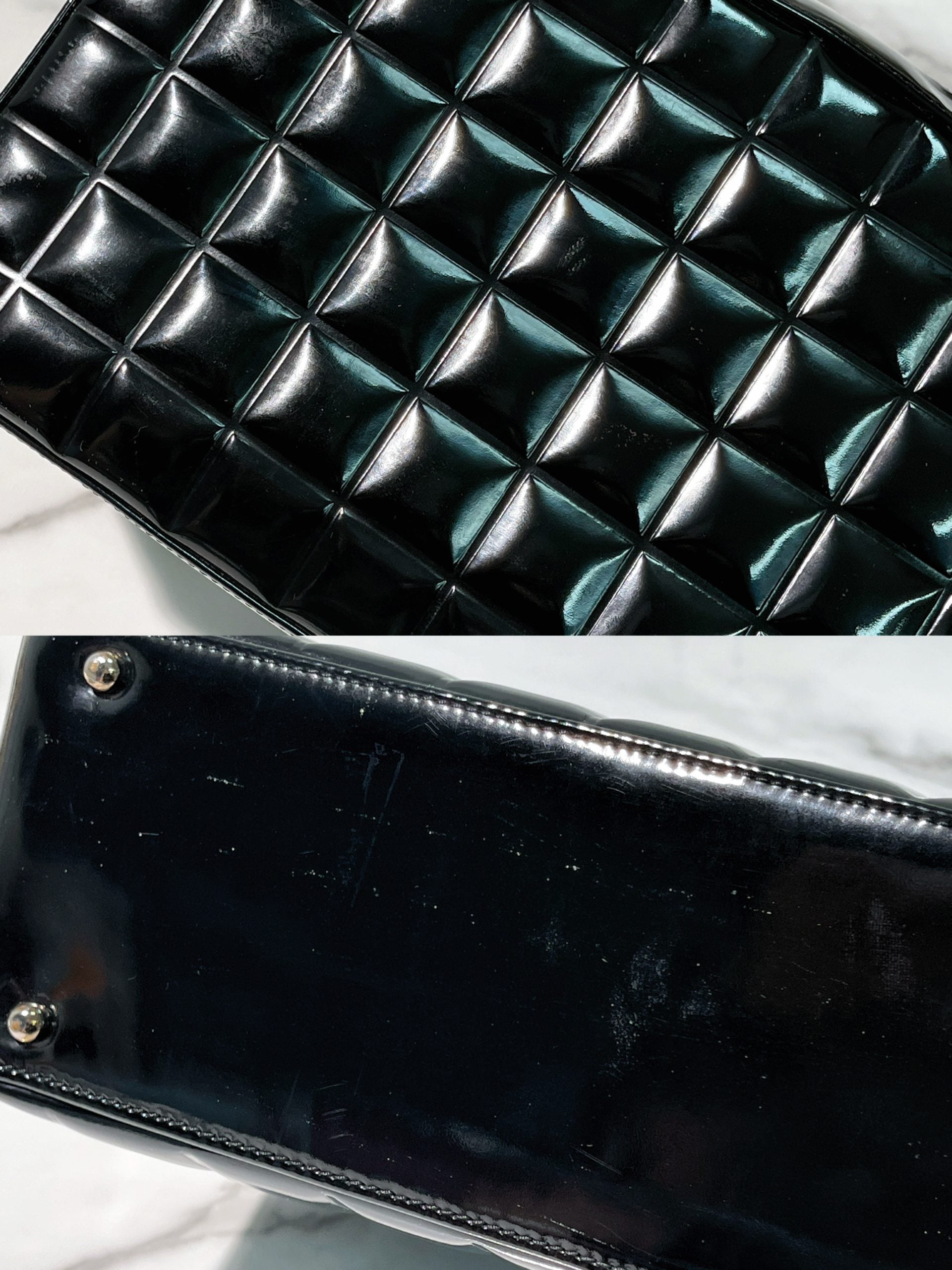 CHANEL VINTAGE CHOCOLATE BAR SHOULDER BAG, Black/Gold