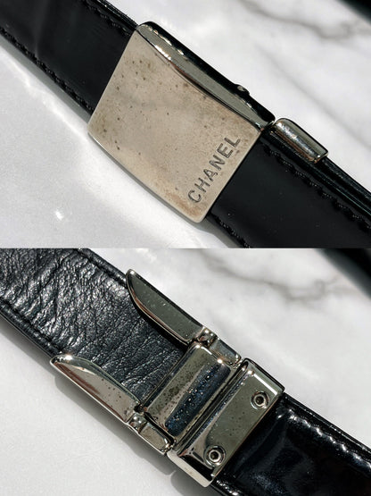 CHANEL VINTAGE CHOCOLATE BAR SHOULDER BAG, Black/Gold