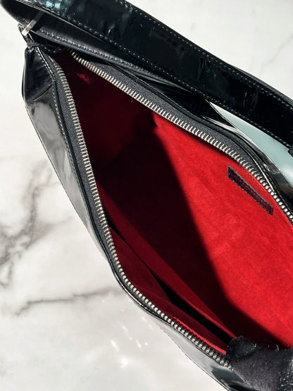 CHANEL VINTAGE CHOCOLATE BAR SHOULDER BAG, Black/Gold