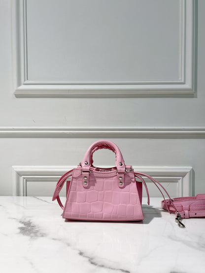BALENCIAGA CLASSIC NEO NANO, Pink/Silver