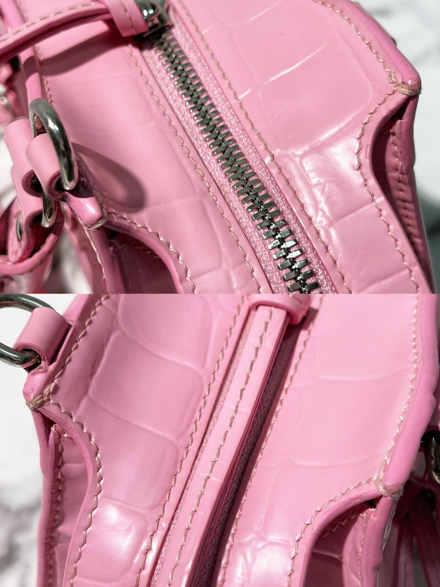 BALENCIAGA CLASSIC NEO NANO, Pink/Silver